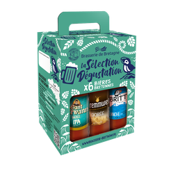 BRITT Estuche Cerveza Rubia, IPA y Trigo Negro 6 x 33 cl