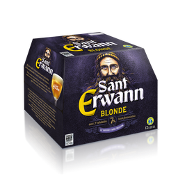 SANT ERWANN Bière blonde originale, 7° 12x25 cl