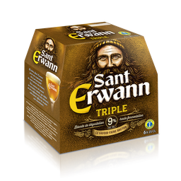 SANT ERWANN Bière blonde triple 9° 6x25 cl