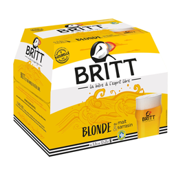 BRITT Cerveza Rubia Melen de Bretaña 12 x 25 cl
