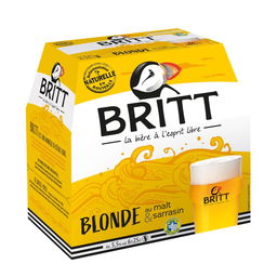 BRITT Cerveza Rubia Melen de Bretagne 6 x 25 cl