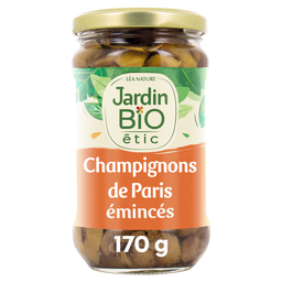 JARDIN BIO ETIC Champignons bio de Paris émincés JARDIN BIO ETIC