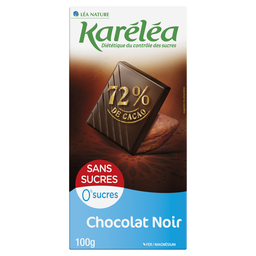 KARELEA Chocolat noir 72% sans sucres