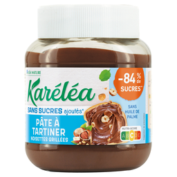 KARELEA Pâte à Tartiner Noisettes Cacao Maigre