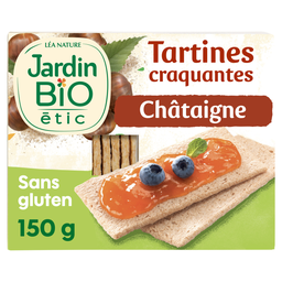JARDIN BIO ETIC Tostadas crujientes de castaña sin gluten sin azúcares añadidos 150g