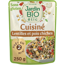 JARDIN BIO ETIC Lentejas y garbanzos cocinados 250 g