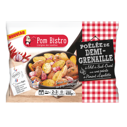 POM BISTRO Demi pomme de terre grenaille au piment d'Espelette POM BISTRO, 450g