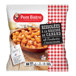POM BISTRO Pommes de terres rissolées à la graisse de canard POM BISTRO 500g