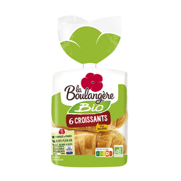 LA BOULANGERE Croissants de mantequilla bio 6 unidades 240 g