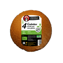 CRÊPERIE DE GUERLÉDAN Galettes bio sans gluten CREPERIE DE GUERLEDAN, 4x280g
