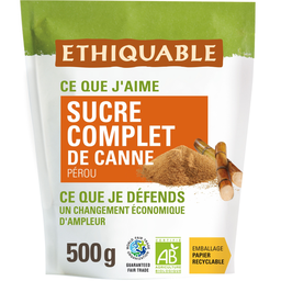 ETHIQUABLE Azúcar integral de caña bio y comercio justo en polvo 500 g