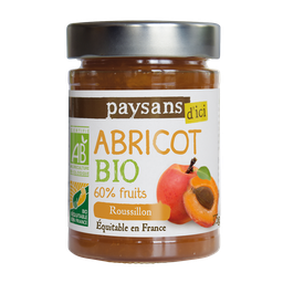 PAYSANS D'ICI Confiture extra abricots Roussillon Bio 375 g