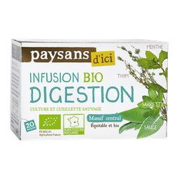 PAYSANS D'ICI Infusion digestive du Massif Centrale Bio ETHIQUABLE, 30 g