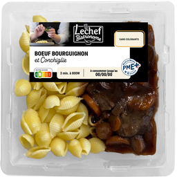 LECHEF Bœuf bourguignon et farfalles