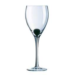 LUMINARC Copa de vino Drip negra, lote de 4 copas (27 cl)