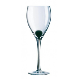 LUMINARC Copa de vino negra Drip, el lote de 4 copas de pie