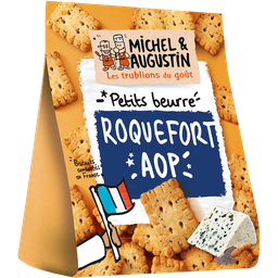 MICHEL ET AUGUSTIN Petits beurres aperitivo roquefort y semillas de amapola azul 100 g