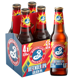 BROOKLYN Cerveza Rubia Defender IPA 4 x 33 cl