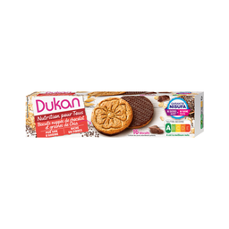 DUKAN Bolachas de farelo de aveia com cobertura de chocolate e sementes de chia 160 g
