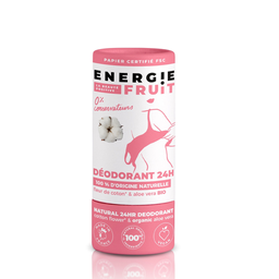 ENERGIE FRUIT Déodorant baume 100% d'origine naturelle fleur de coton et aloé véra 30g