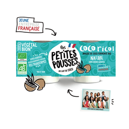 LES PETITES POUSSES Dessert végétal coco brassé Bio LES PETITES POUSSES