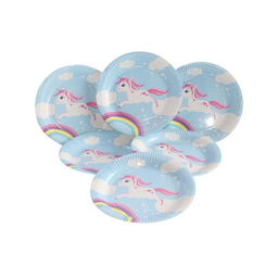 LICORNE Prato de cartão 23cm o lote de 6