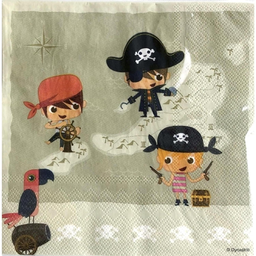 SANS MARQUE Guardanapo pirata mapa do tesouro lote de 20