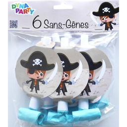 SANS MARQUE Apito sem genes pirata o lote de 6