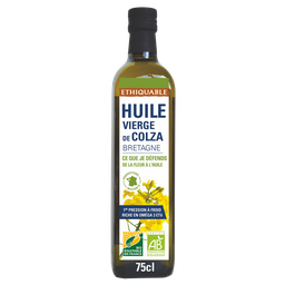 PAYSANS D'ICI Huile vierge bio de colza 75 cl