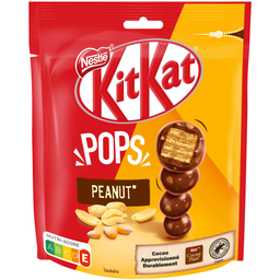 KITKAT KIT KAT Pops billes cacahuètes enrobées de chocolat 200g