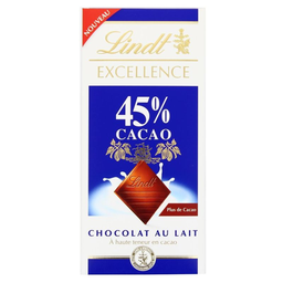 LINDT excel choc lait 45% 80g