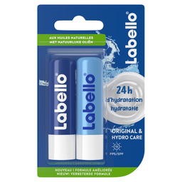LABELLO Baumes à lèvres original et hydro care FPS15 2 sticks