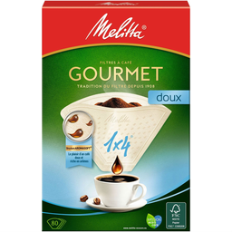 MELITTA Filtros de café suave blanco 1X4 (80 unidades)