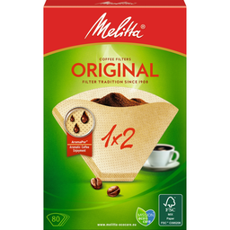 MELITTA Filtros de café Original marrón 1X2 - caja de 80