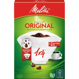 MELITTA Filtres à café blancs avec détartrant, 80 filtres 167 g