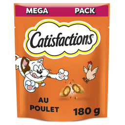 CATISFACTIONS Premios para gato y gatito de pollo 180 g