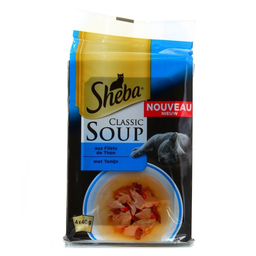SHEBA Soupes Filet Thon 4 x 40 g