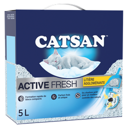 CATSAN Active Fresh Litière pour chat minérale agglomérante le sac de 5