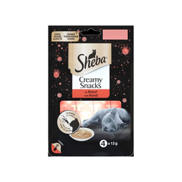 SHEBA Creamy Petiscos de Carne 4 x 12 g