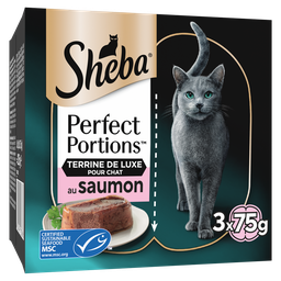 SHEBA Terrina Perfect Portions de Salmão 6 x 37,5 g