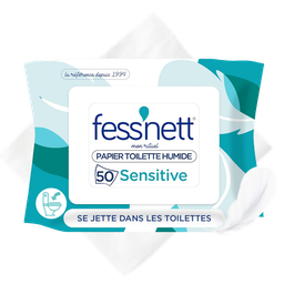 FESS'NETT Papel higiénico húmido Sensitive 50 toalhitas