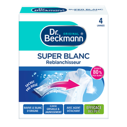 DR BECKMANN Super Blanc Branqueador 4 saquetas de 40 g