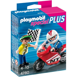 PLAYMOBIL Criança Com Moto de Corrida