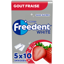 FREEDENT White Chewing-gum goût fraise les 5 10 dragées