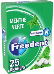 FREEDENT Chewing-Gum Sans Sucres Menthe Verte 25 Dragées