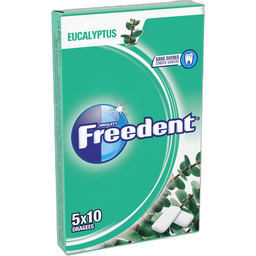FREEDENT Chewing-gums à l'eucalyptus sans sucres 5x14g