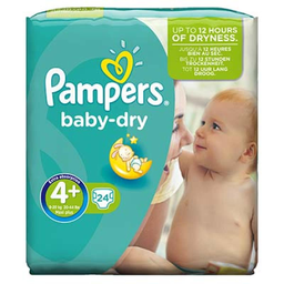 PAMPERS 24 changes baby dry paquet T4+Pampers
