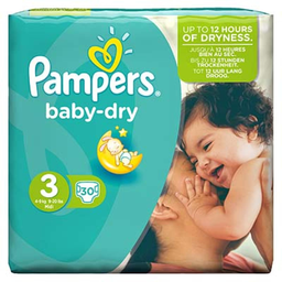 PAMPERS 30 changes baby dry paquet T3