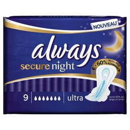 ALWAYS Compresas Ultra Noche Sec Night 9 unidades