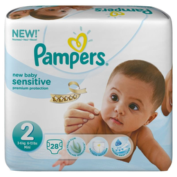 PAMPERS 28 changes new baby sensitiv T2